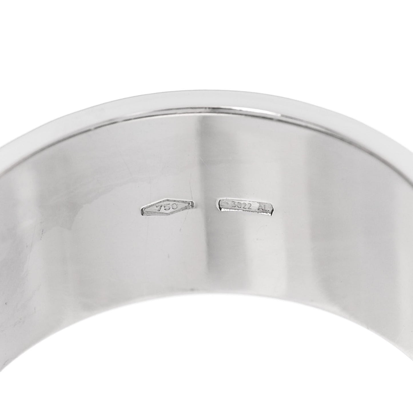 18K White Gold Wide Icon Ring 54 6.75