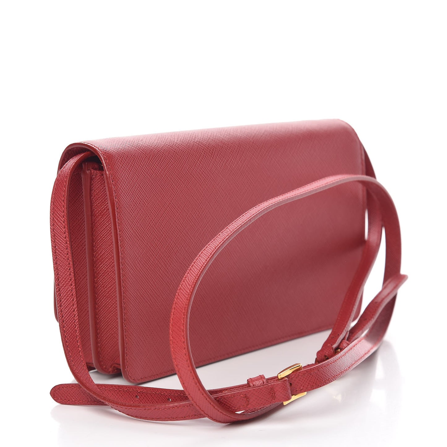 Saffiano Fiocco Bow Flap Wallet Fuoco
