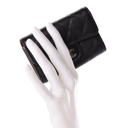 Chanel Caviar Quilted Classic 4 Key Holder Wallet Black 2 of 9