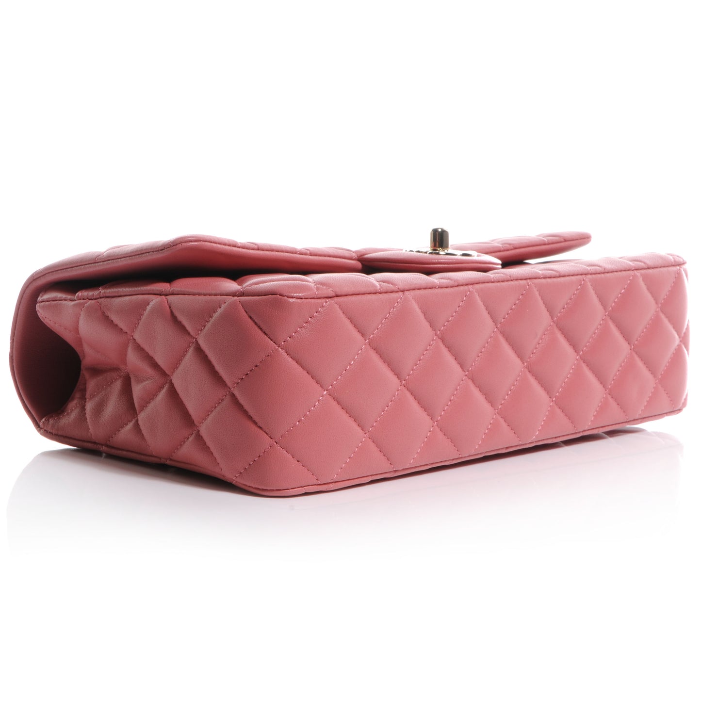 Lambskin Quilted Valentine Charms Medium Single Flap Pink