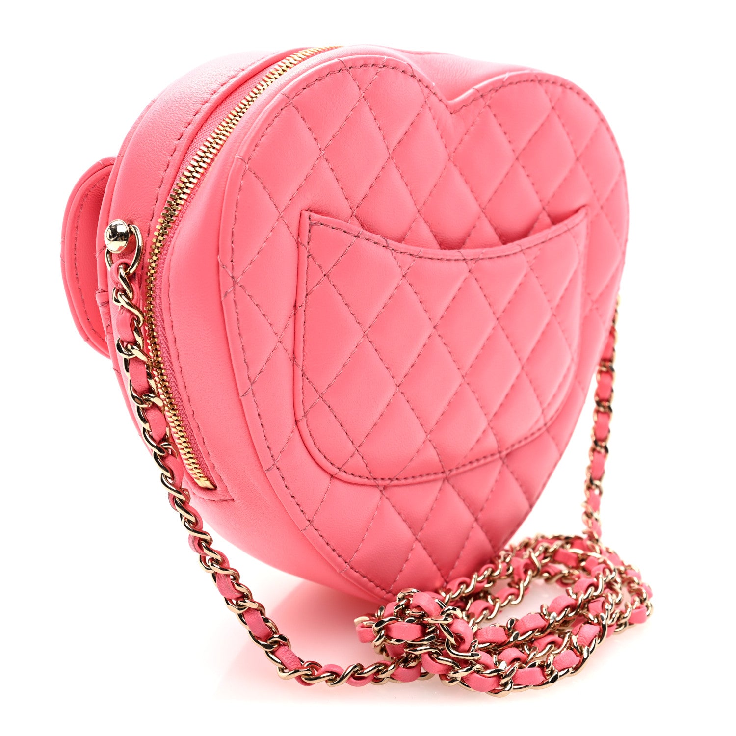 Chanel Lambskin Quilted CC In Love Heart Bag Pink 3 of 9