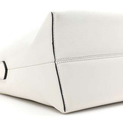 Fendi Vitello Dolce Bi-Color FF 1974 Embossed Medium By The Way Boston Bag White Ice Maya Black 11 of 16