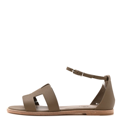 Hermes Epsom Santorini Sandals 39 Etoupe 1 of 9