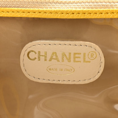 Chanel Caviar CC Vanity Train Case Yellow 6 of 11