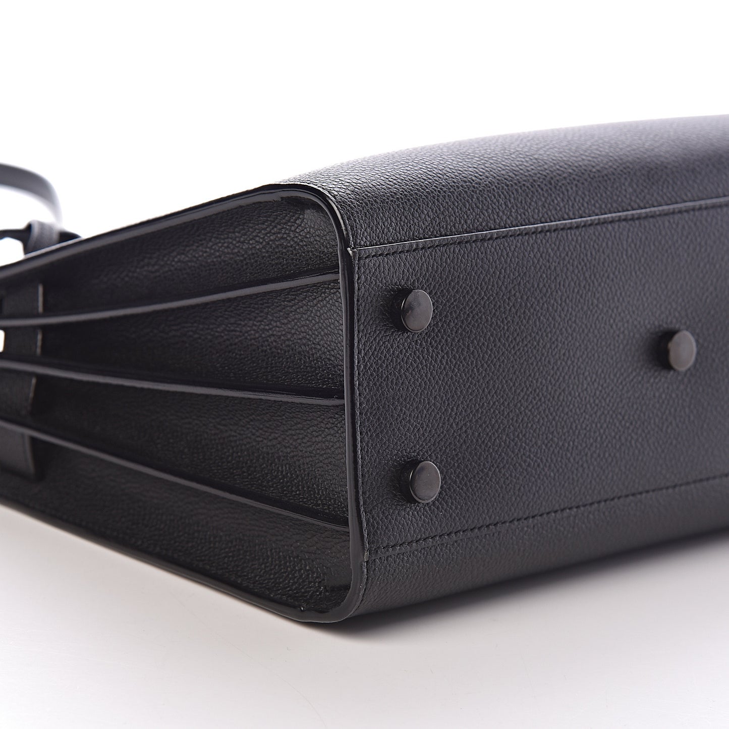 Grained Calfskin Baby Sac De Jour Black