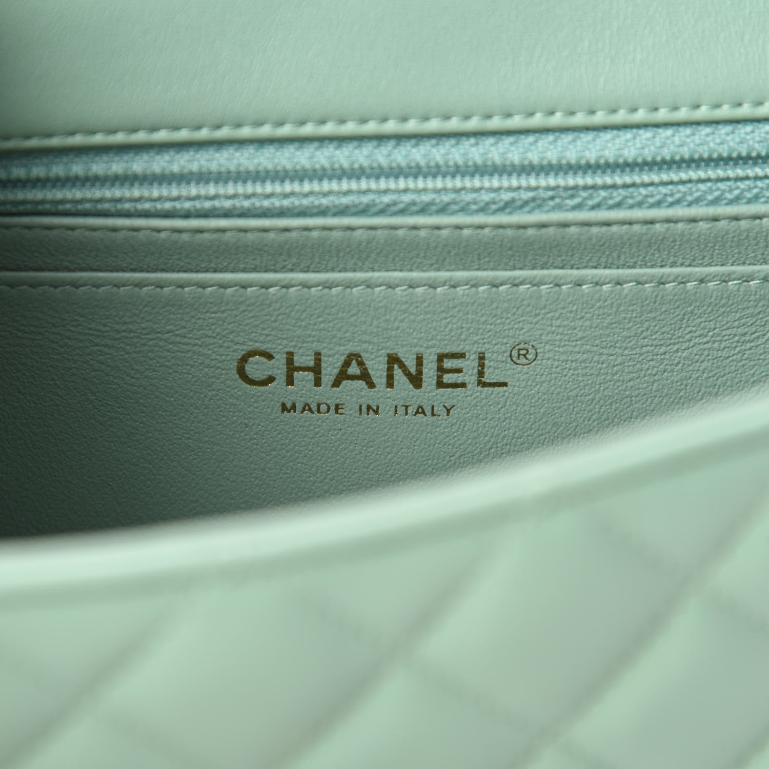 Chanel Lambskin Quilted Mini Rectangular Flap Light Green 9 of 11