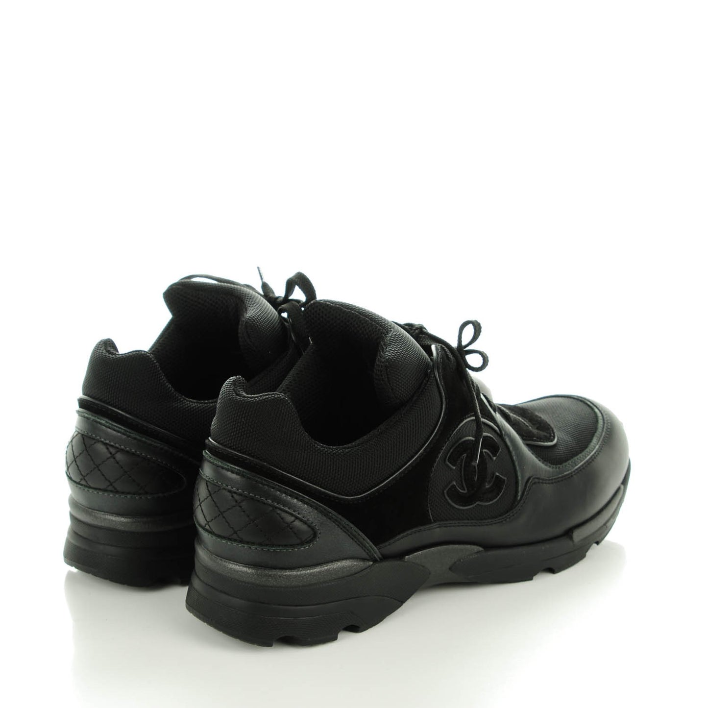 Suede Calfskin CC Sneakers 40 Black