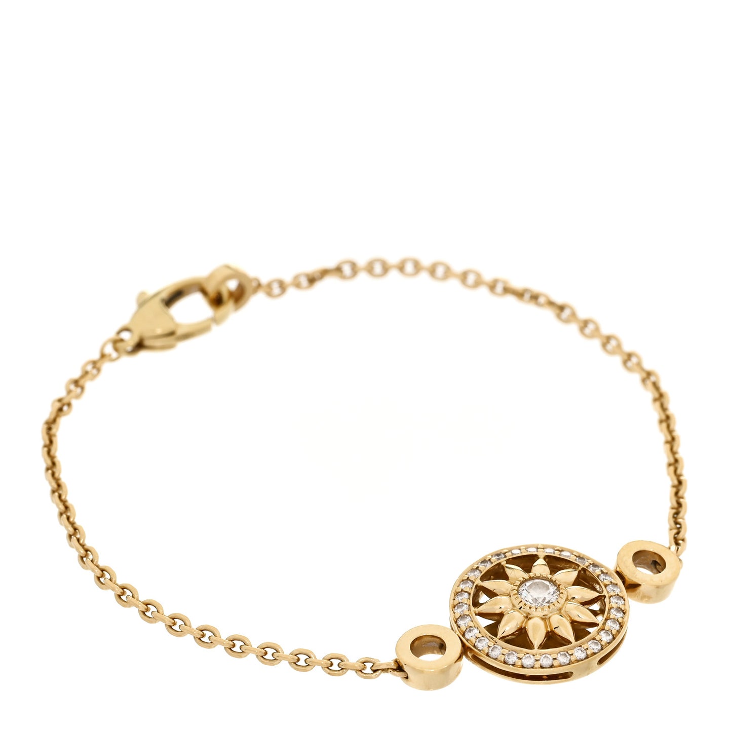 18K Yellow Gold Diamond Gates Bracelet