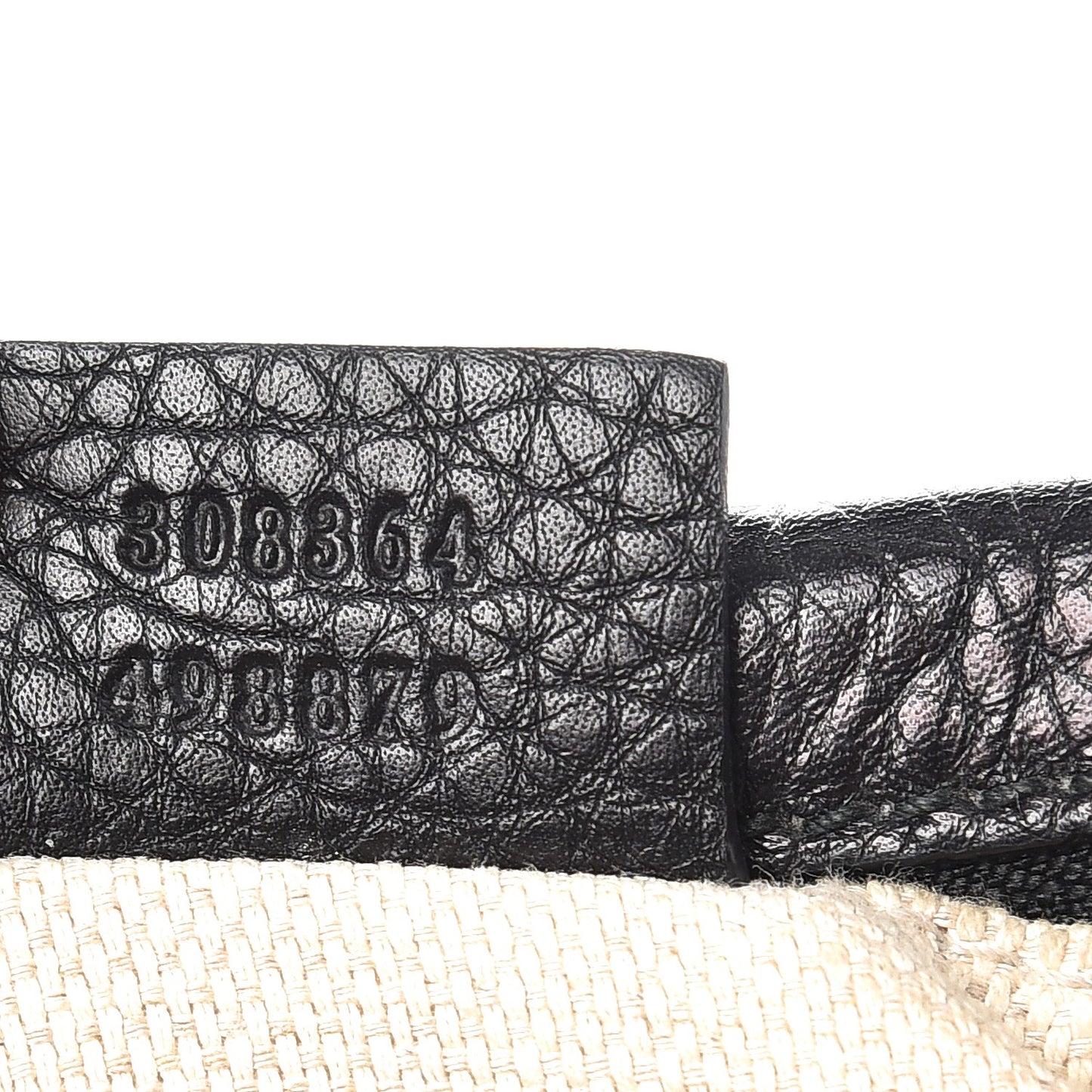 Pebbled Calfskin Small Soho Disco Bag Black