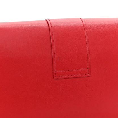 Saint Laurent Calfskin Classic Y Ligne Chain Wallet Vermillion 11 of 13