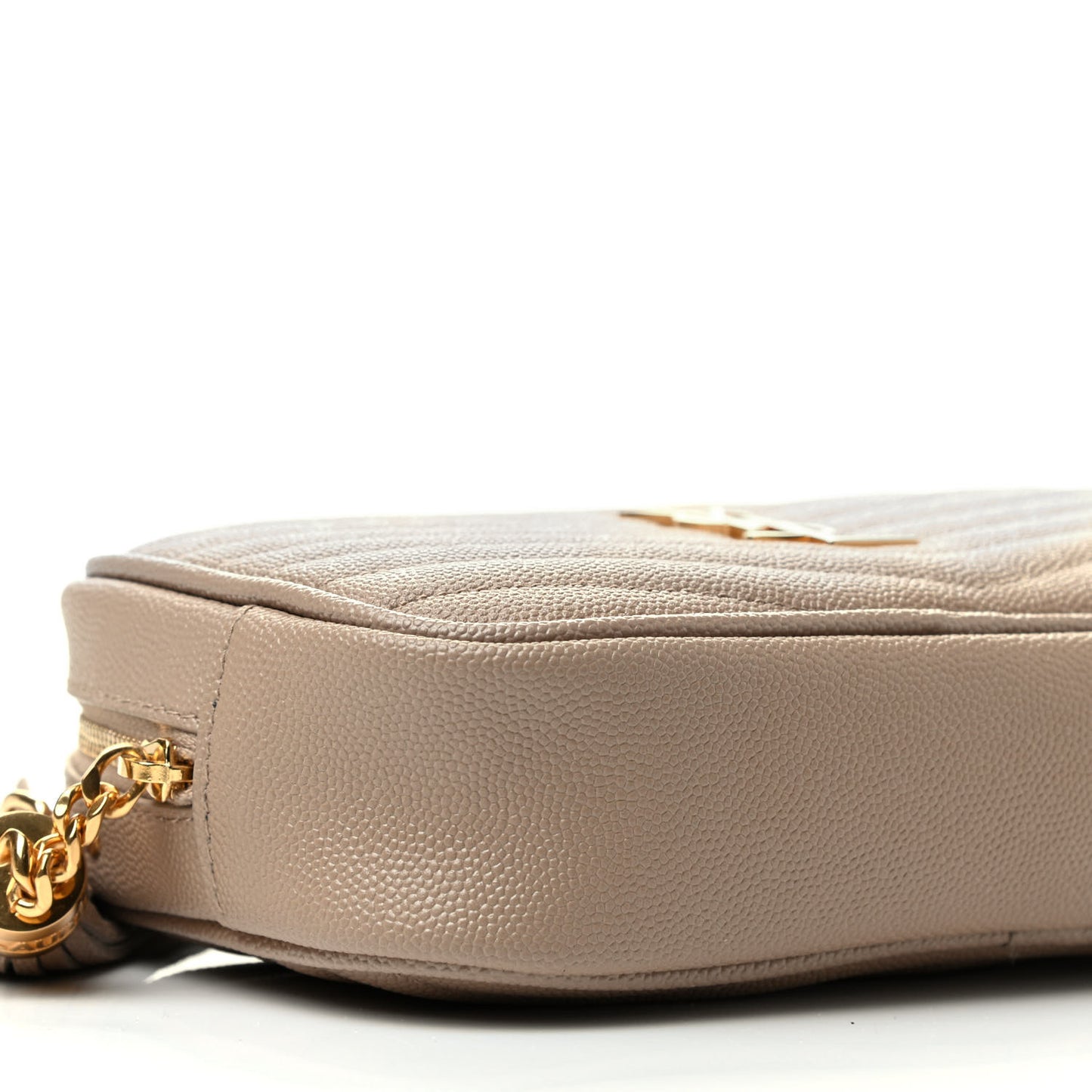 Grain De Poudre Matelasse Monogram Mini Lou Camera Bag Dark Beige