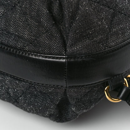 Chanel Denim Calfskin Quilted Backpack Dark Grey Black 9 of 10