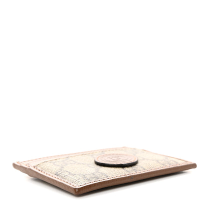 Gucci GG Supreme Monogram Azalea Calfskin Retro Interlocking G Card Holder Beige Ebony Brown Sugar 4 of 7