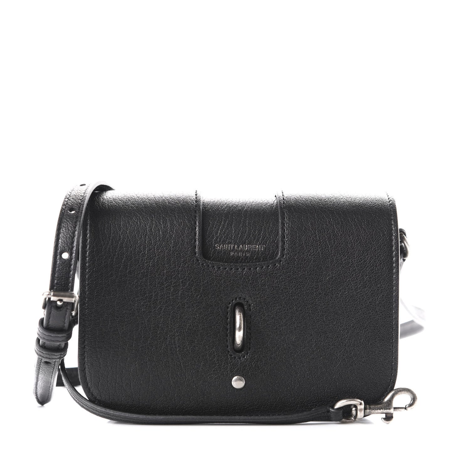 Lambskin Toy Charlotte Messenger Bag Black