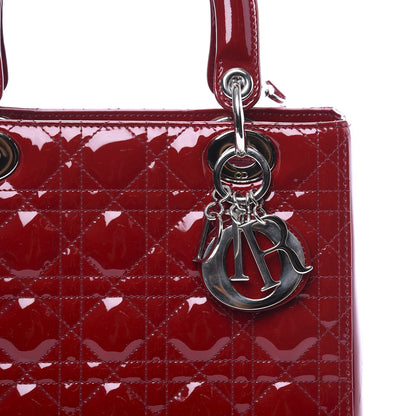 Christian Dior Patent Cannage Medium Lady Dior Red 9 of 9