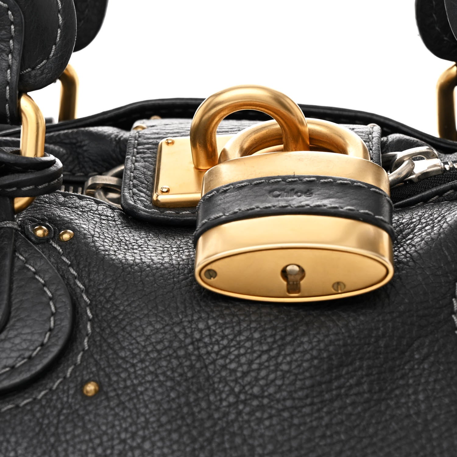 Chloe Calfskin Medium Paddington Satchel Black 7 of 9