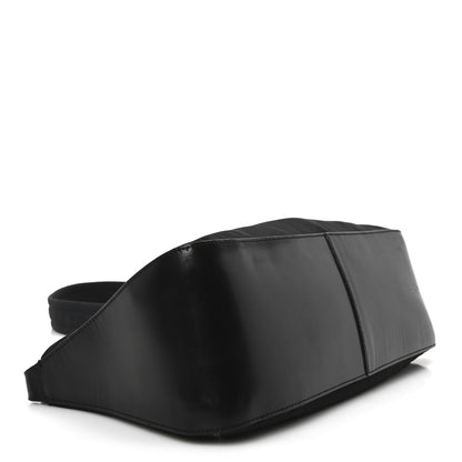 Prada Tessuto Nylon Calfskin Pochette Black 4 of 10