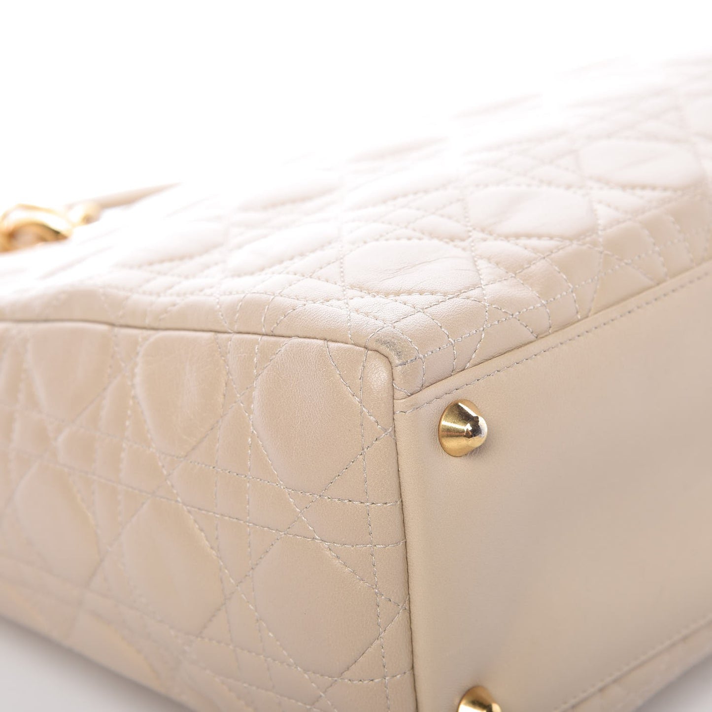 Lambskin Cannage Large Lady Dior Beige