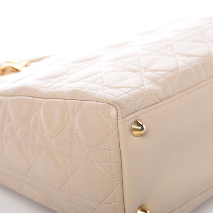 Christian Dior Lambskin Cannage Large Lady Dior Beige 16 of 16