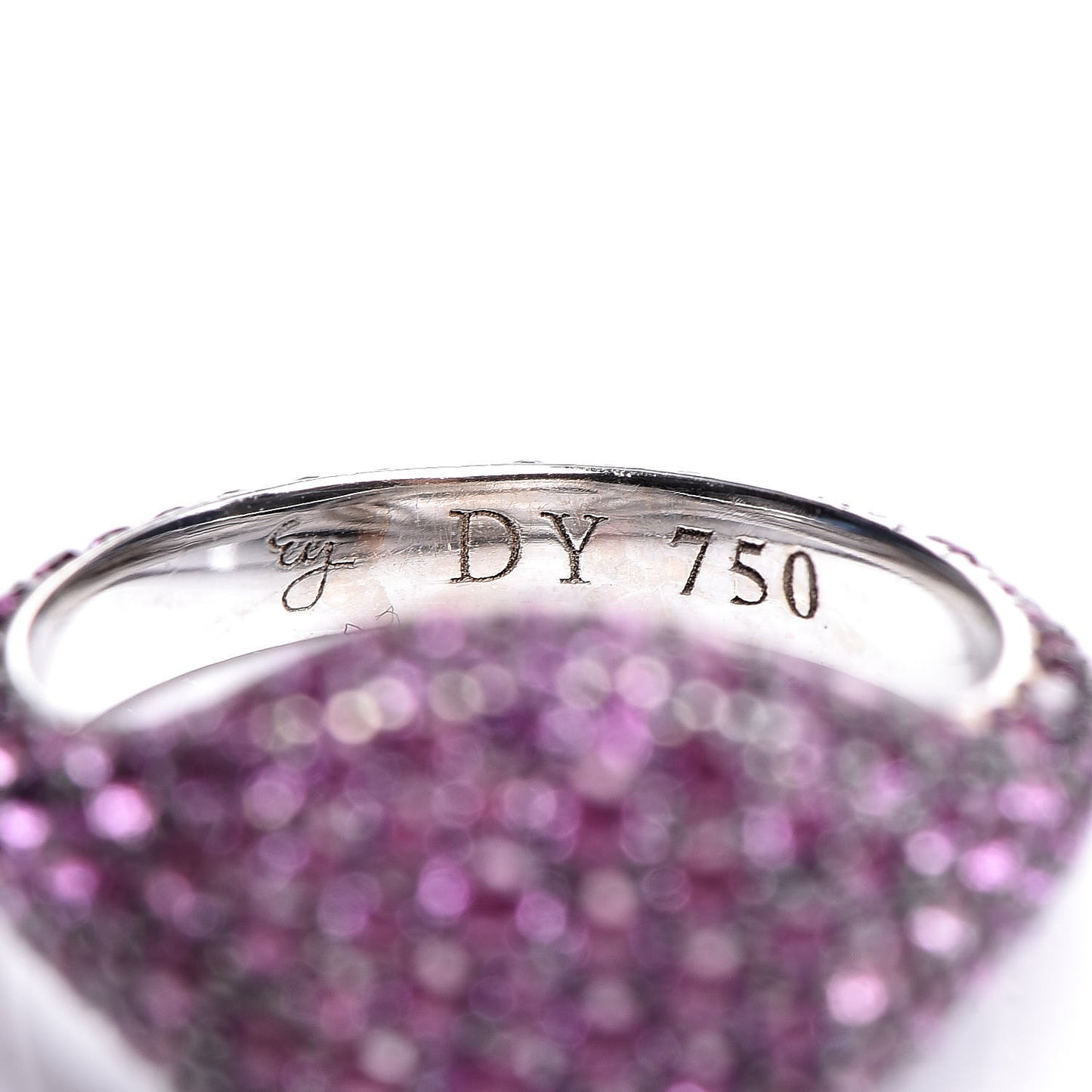 18K White Gold Rubies Petite Pavé Pinky Ring 46 3.75