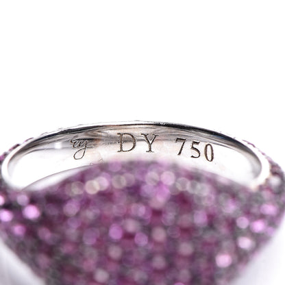 David Yurman 18K White Gold Rubies Petite Pavé Pinky Ring 46 3.75 5 of 5