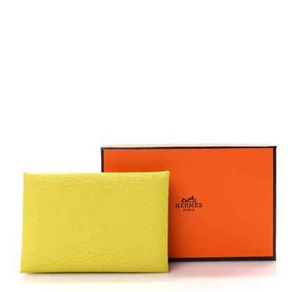 Hermes Chevre Mysore Calvi Card Case Lime 8 of 8