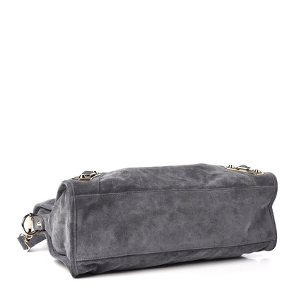 Balenciaga Baby Daim Suede Gold Metallic Edge Hardware City Gris Plomb 5 of 17