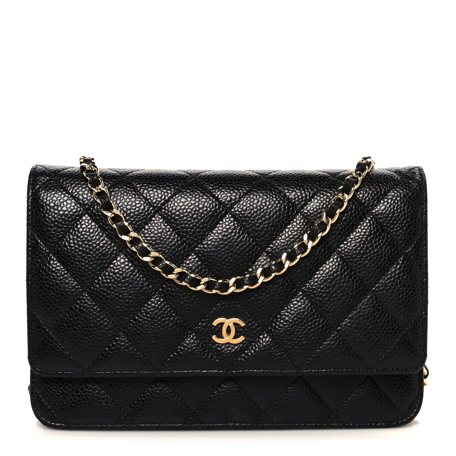 Chanel Caviar Quilted Wallet On Chain WOC Black 1 of 12