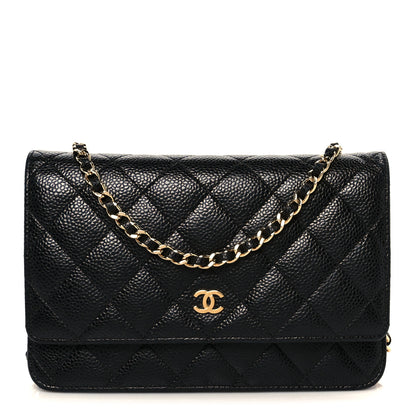 Chanel Caviar Quilted Wallet On Chain WOC Black 1 of 12