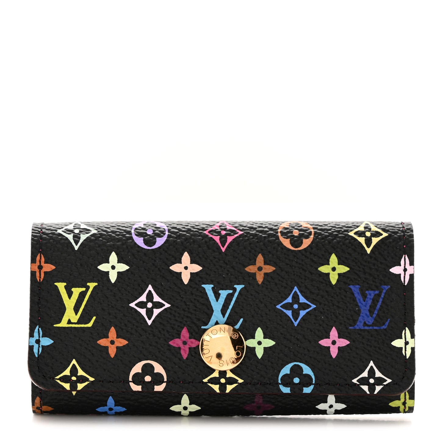Monogram Multicolor Multicles 4 Key Holder Black Grenade