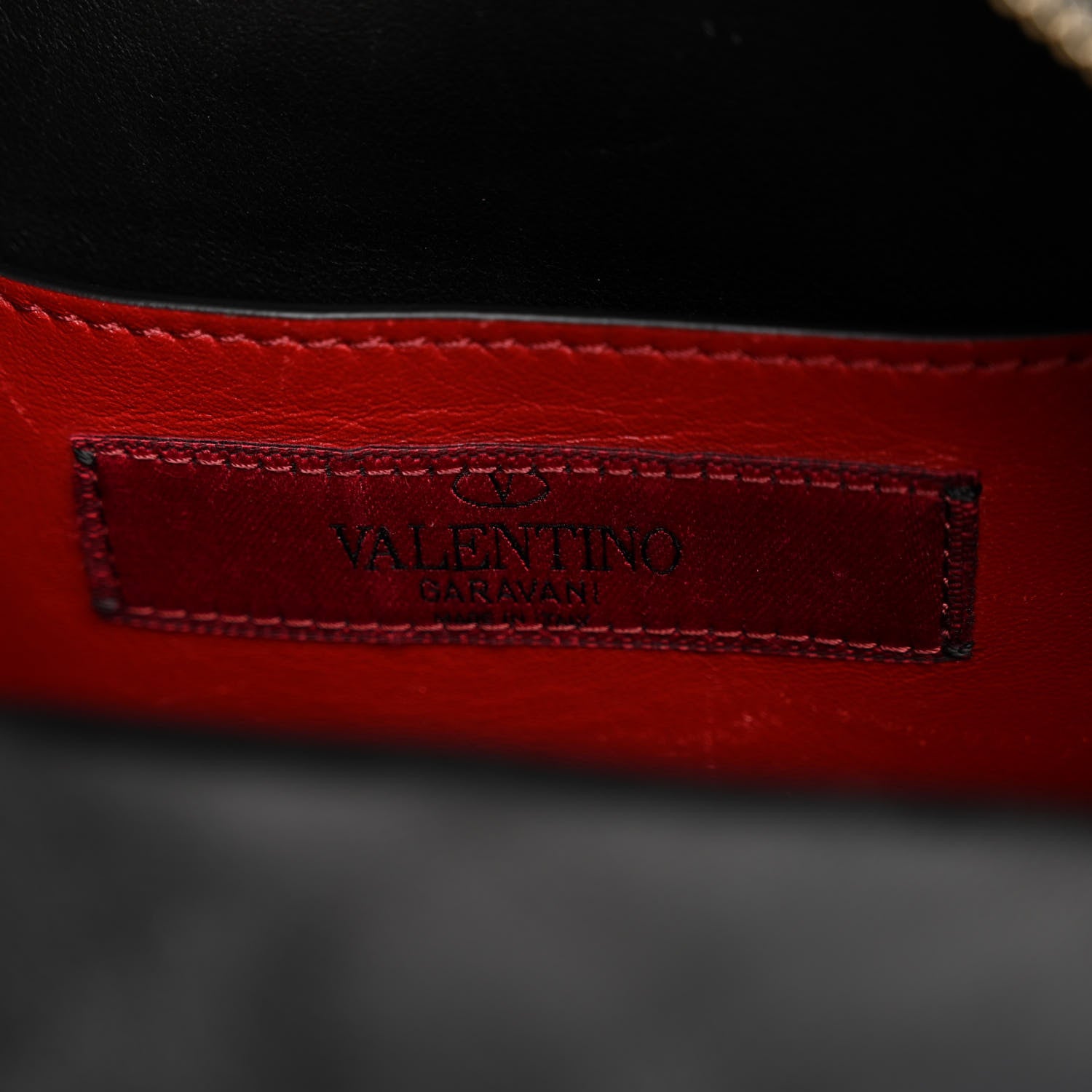 Valentino Garavani Lambskin VLTN Print Quilted Mini Rockstud Spike Backpack Black 6 of 16