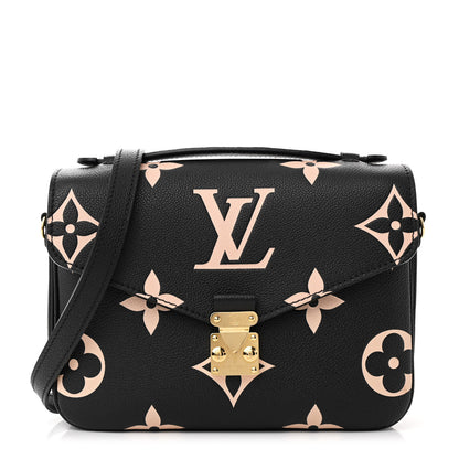 Louis Vuitton Empreinte Monogram Giant Pochette Metis Black Beige 1 of 10