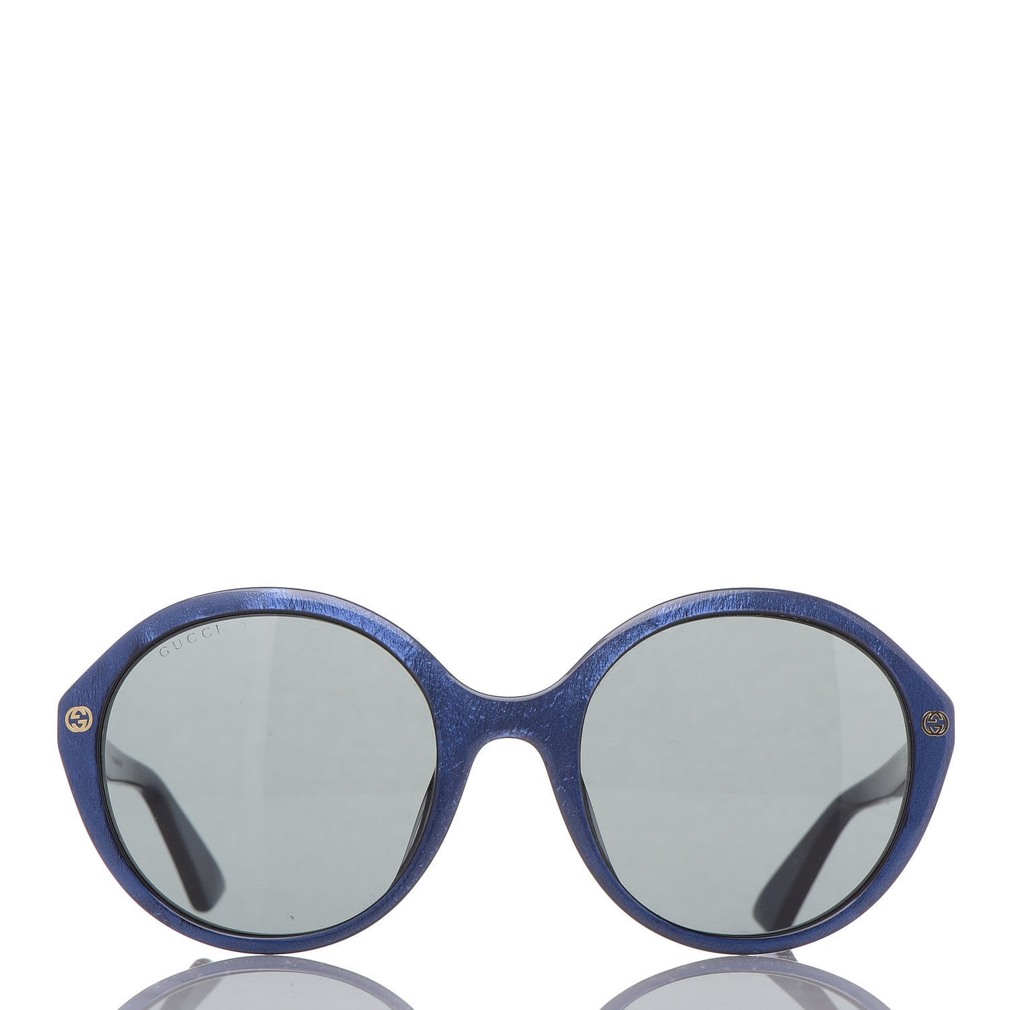 Acetate Round Sunglasses GG 0023S Blue Grey