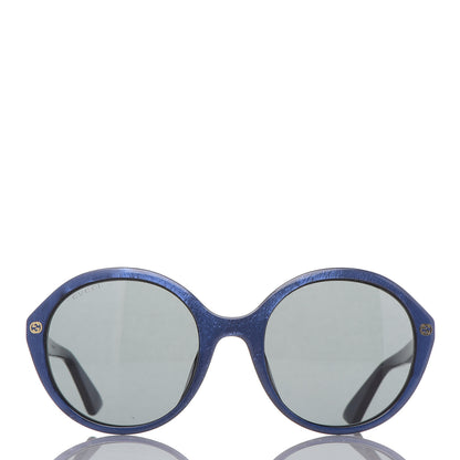 Gucci Acetate Round Sunglasses GG 0023S Blue Grey 3 of 9