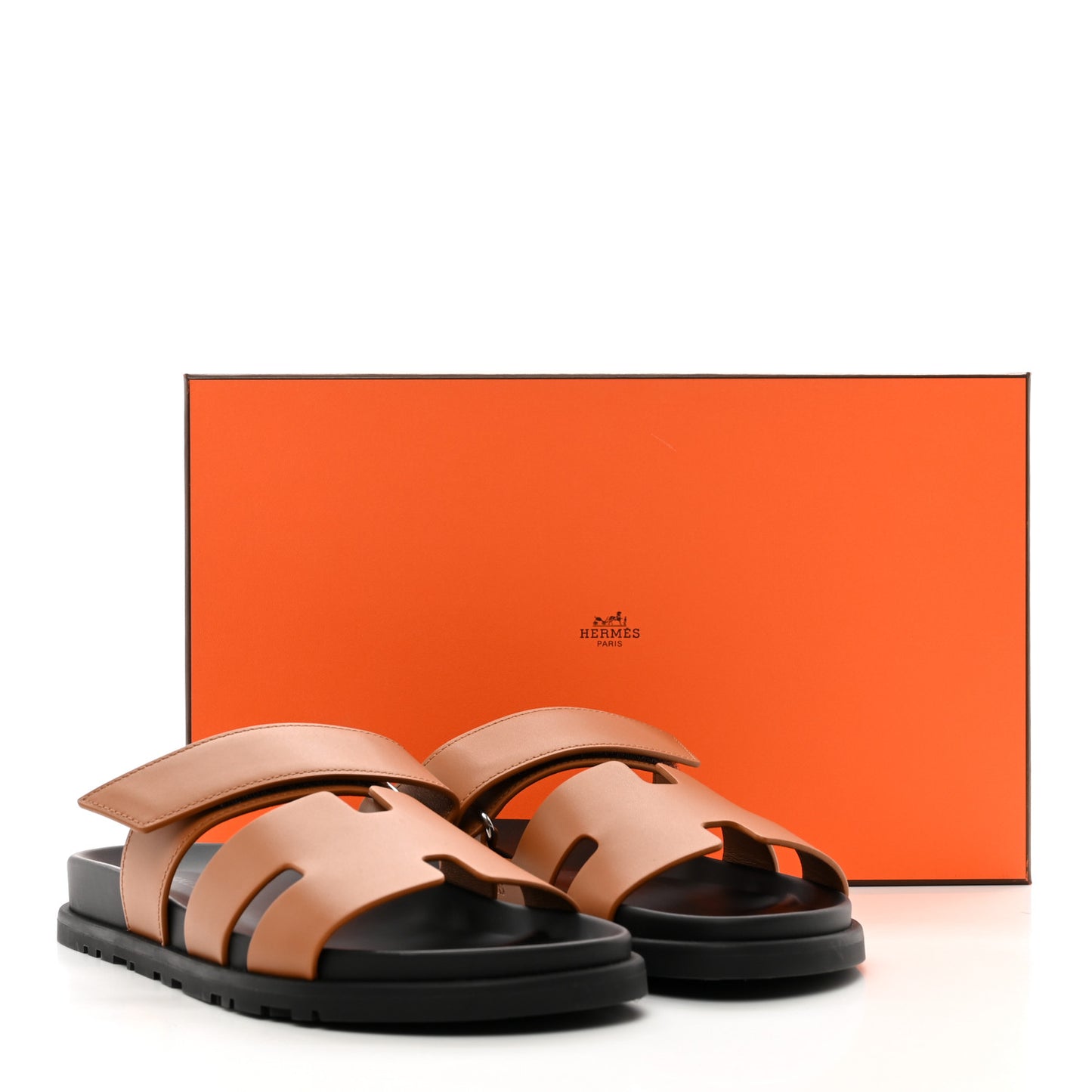 Calfskin Mens Chypre Sandals 40.5 Naturel