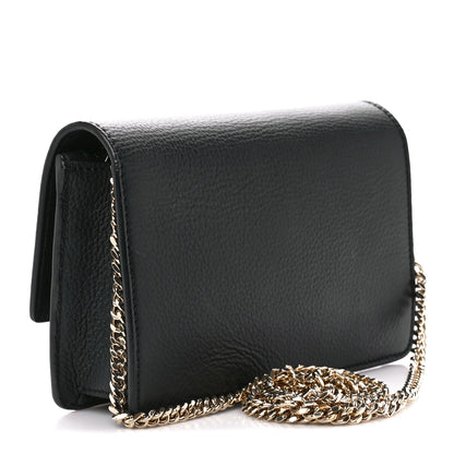 Versace Grained Calfskin Medusa Evening Clutch Bag Black 3 of 11