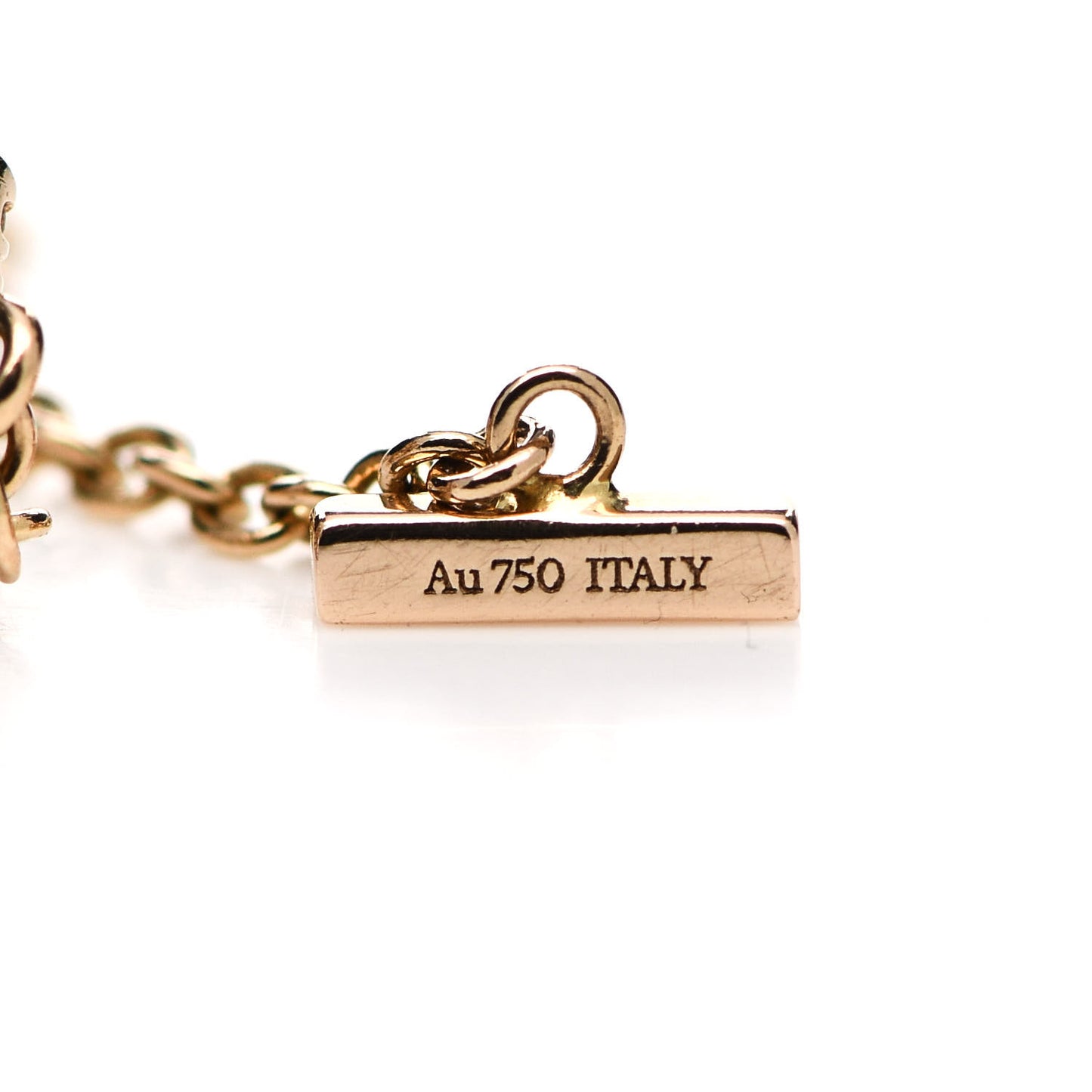 18K Yellow Gold Diamond T Smile Bracelet
