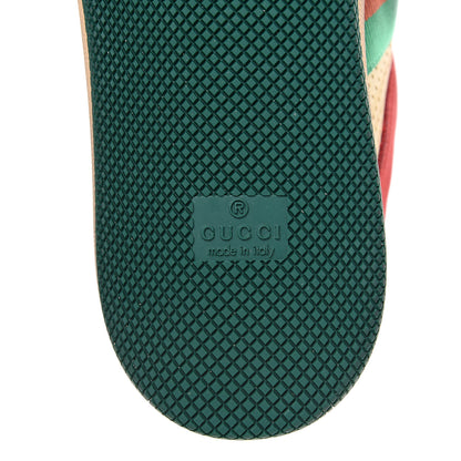 Gucci Nubuck Web Mens Screener Sneakers 7 Light Hibiscus Red Burro 7 of 9