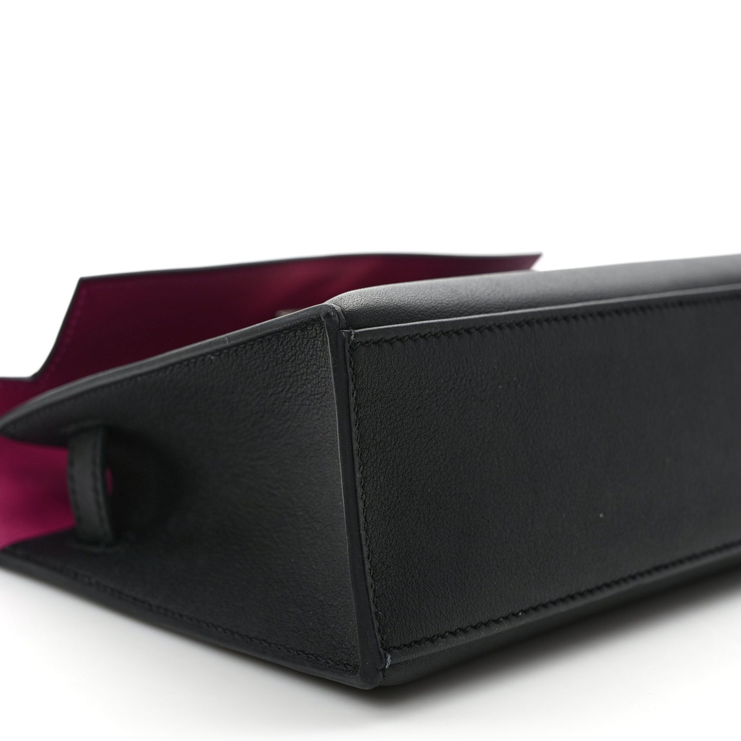 Swift Horseshoe Kelly Pochette Clutch Black Rose Pourpre