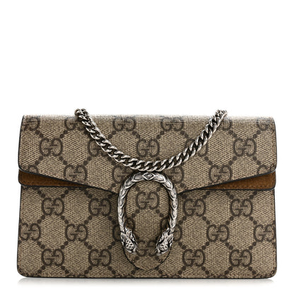 Gucci GG Supreme Monogram Super Mini Dionysus Shoulder Bag Taupe 1 of 13