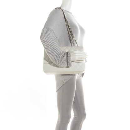 Chanel Caviar Quilted Jumbo Single Flap White 8 of 15