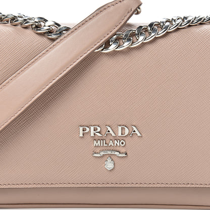 Prada Saffiano Soft Calfskin Chain Crossbody Bag Cipria 8 of 11