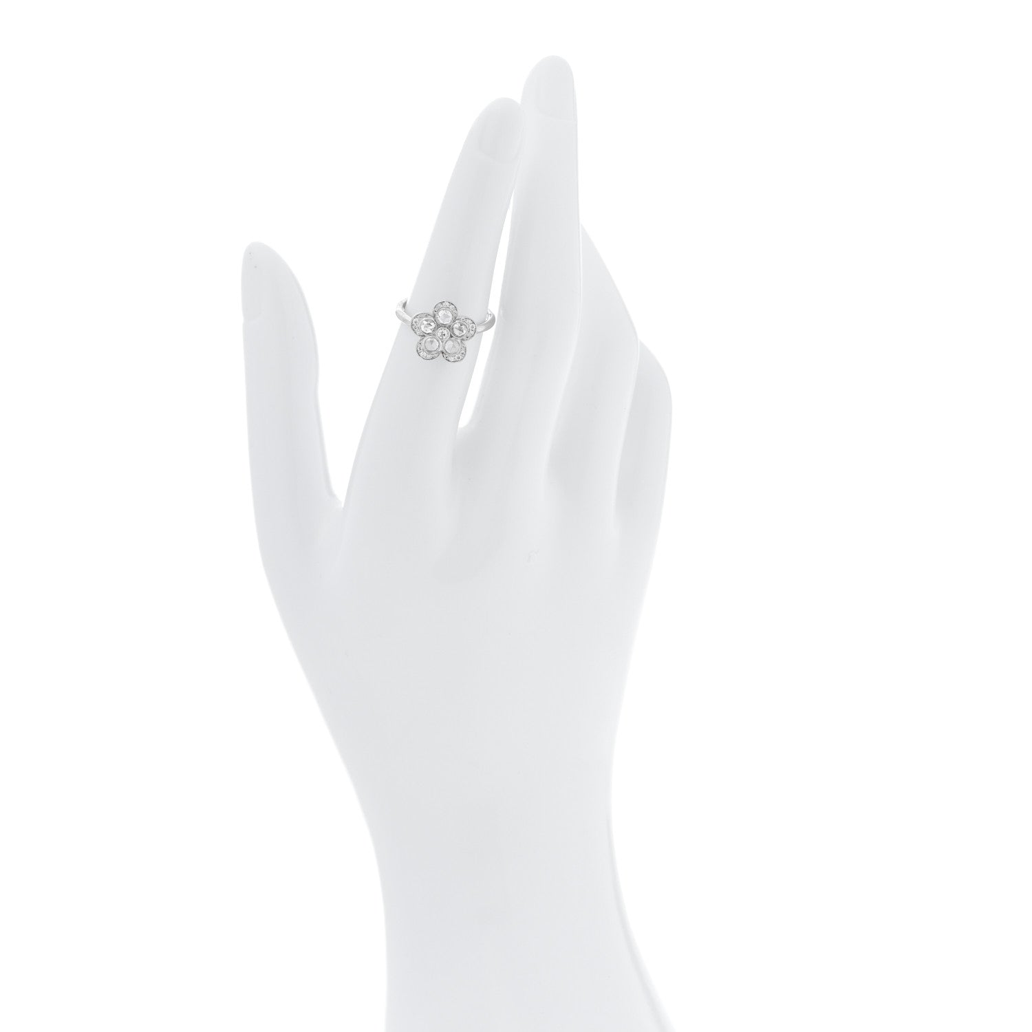Tiffany Platinum Diamond Enchant Flower Ring 52 6 2 of 4