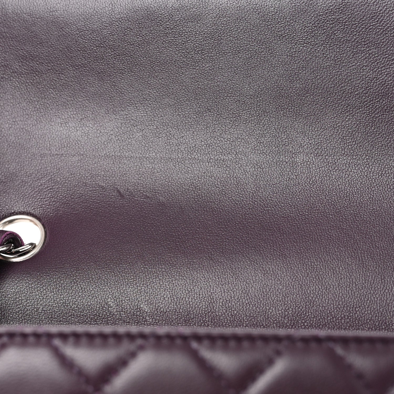 Chanel Lambskin Quilted Mini Rectangular Flap Dark Purple 11 of 11