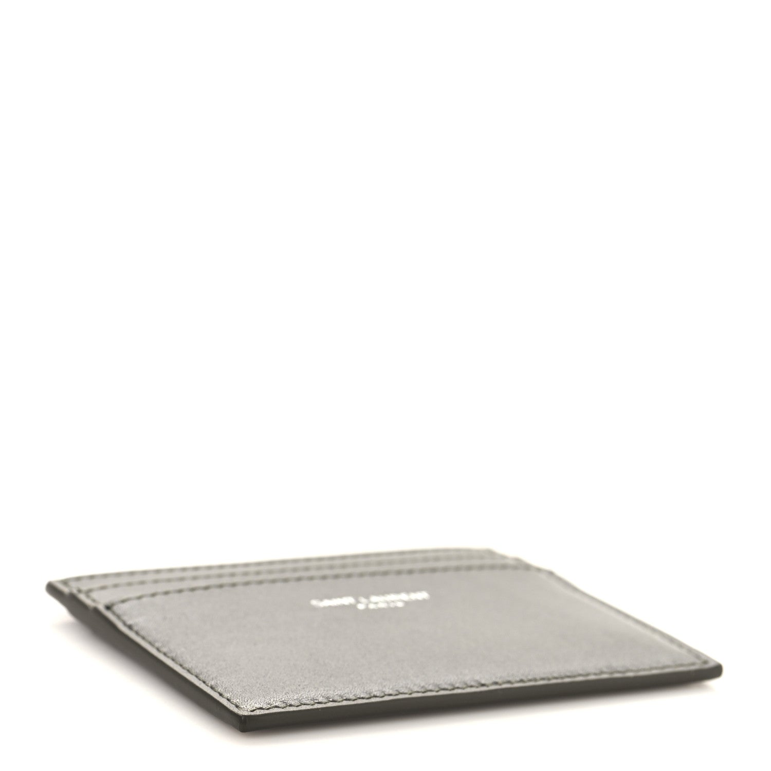 Saint Laurent Calfskin Card Case Haunting Green 4 of 7