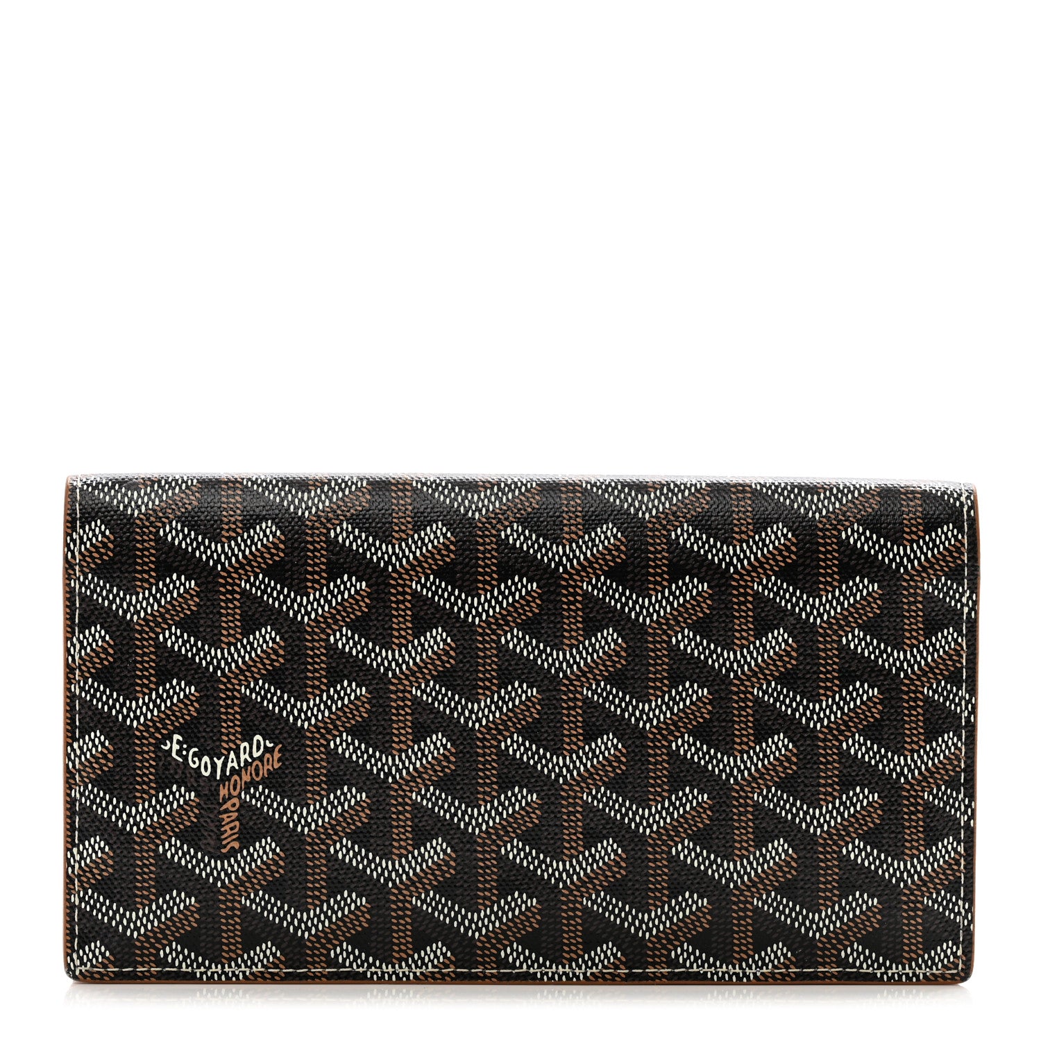 Goyard Goyardine Richelieu Wallet Black Gold 1 of 8