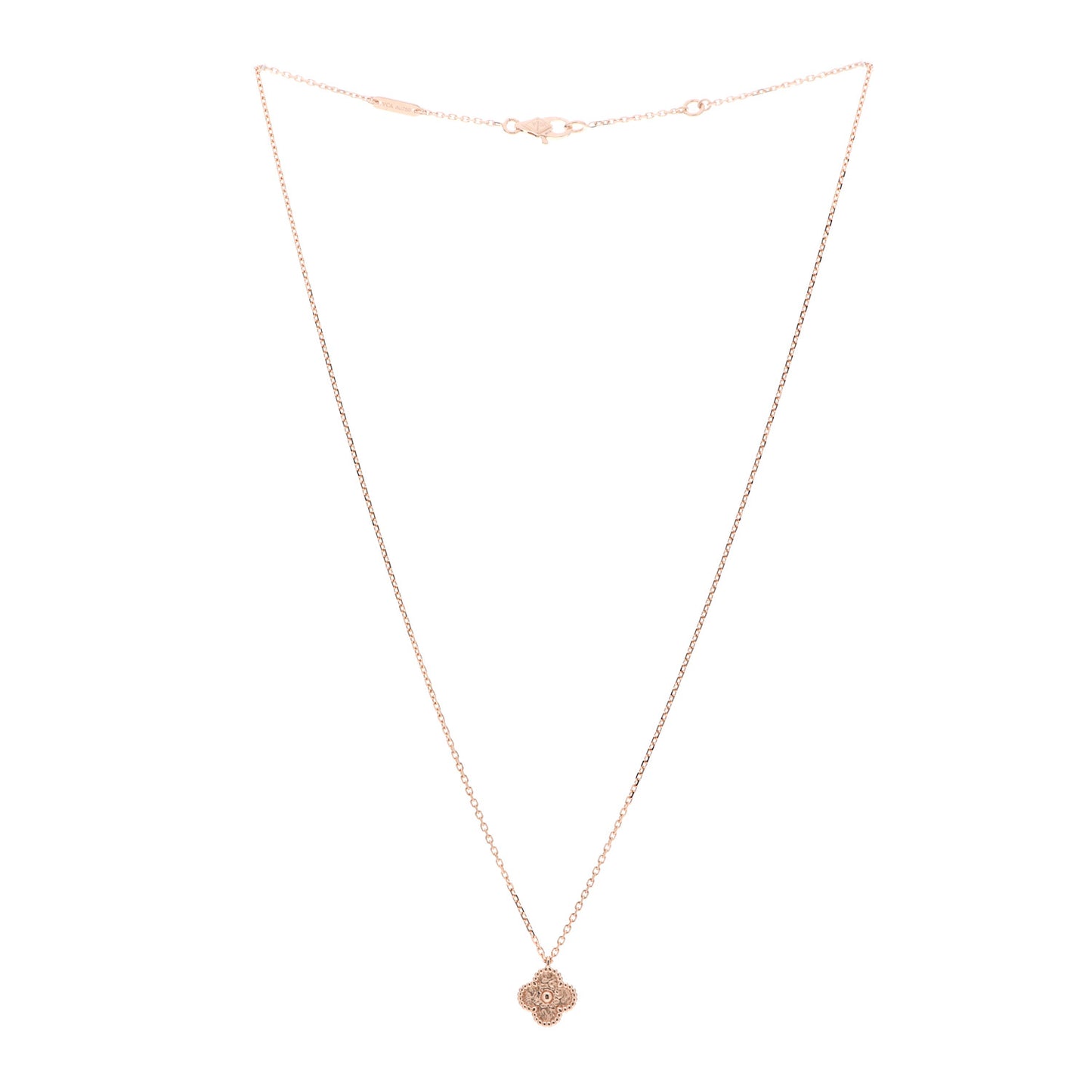 18K Rose Gold Sweet Alhambra Pendant Necklace