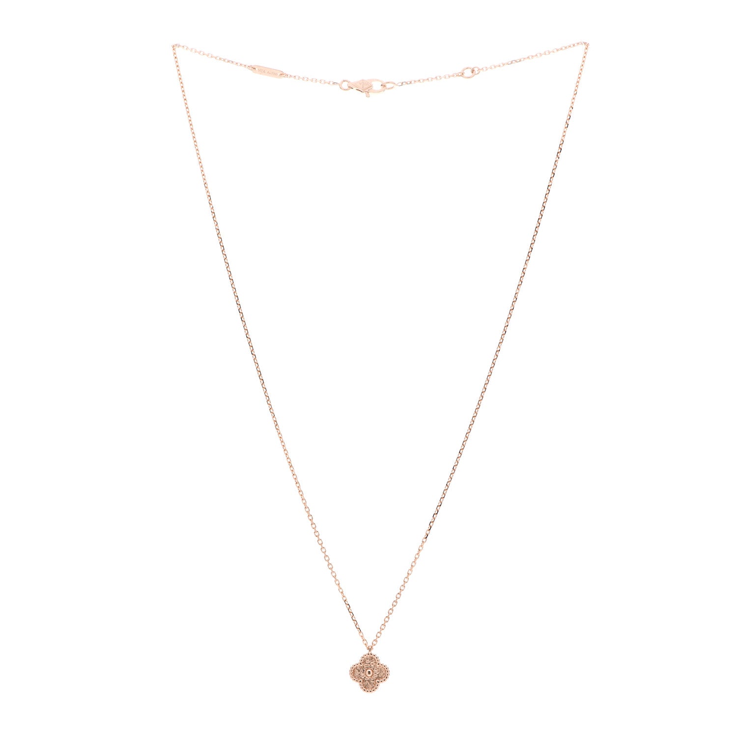 Van Cleef & Arpels 18K Rose Gold Sweet Alhambra Pendant Necklace 3 of 6