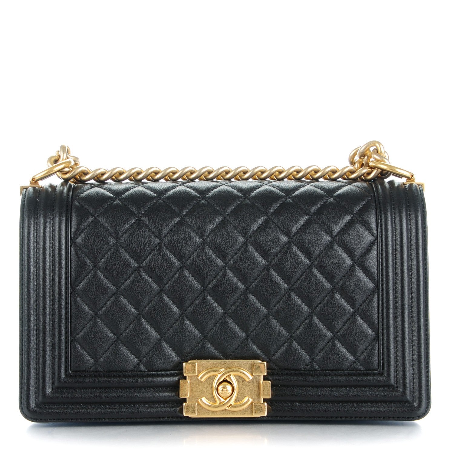 Chanel Calfskin Quilted Medium Boy Flap Black 1 of 8