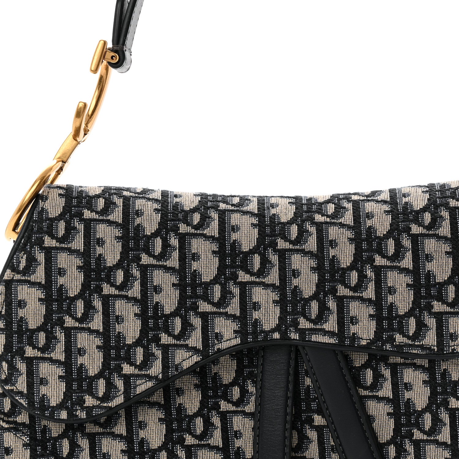 Christian Dior Oblique Saddle Bag Blue 8 of 11